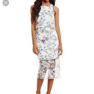 Antonio Melani Floral Lace Midi Dress.